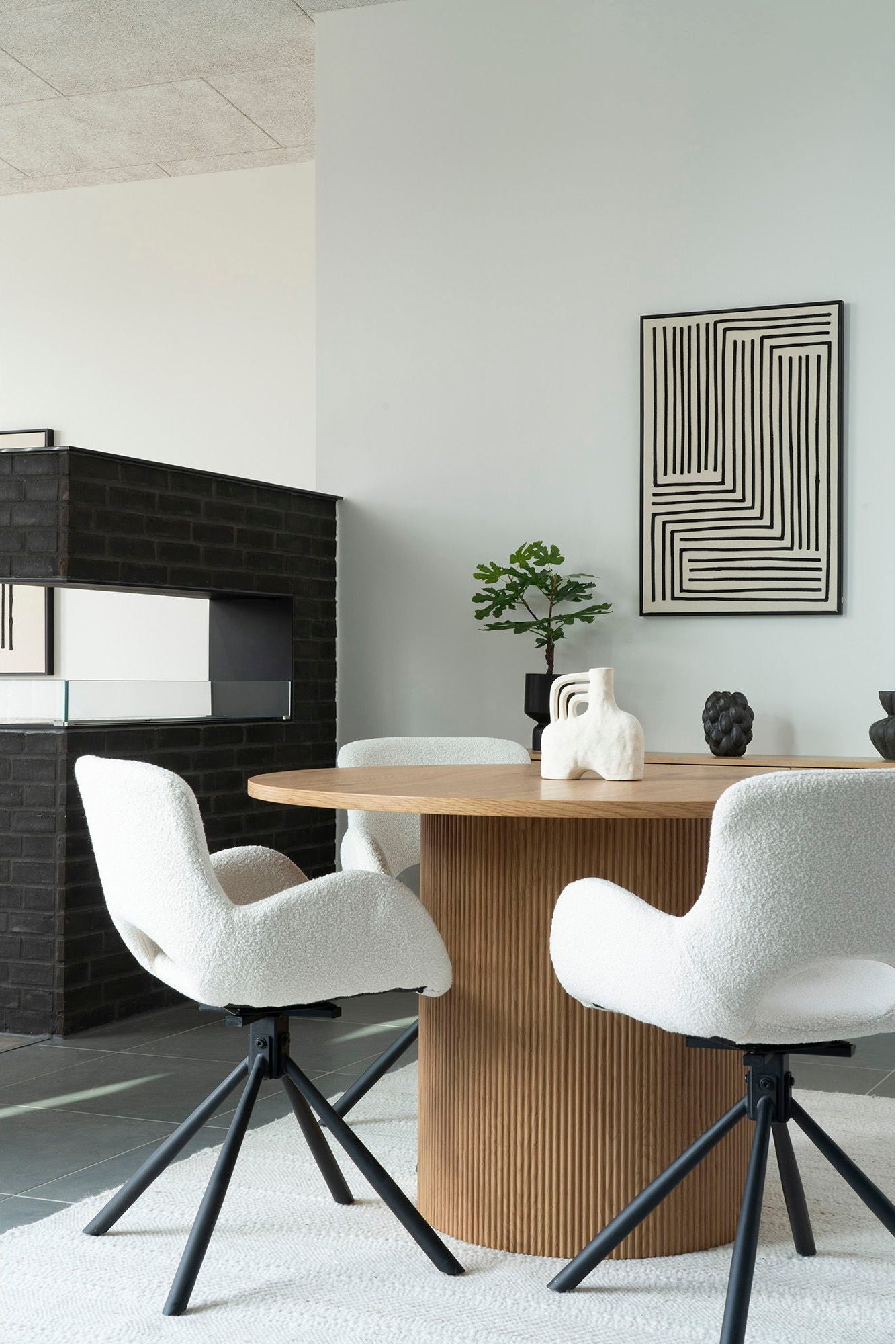 Amorim Eetkamerstoel (Draaibaar) – Gebroken wit Van House Nordic (Set van 2)