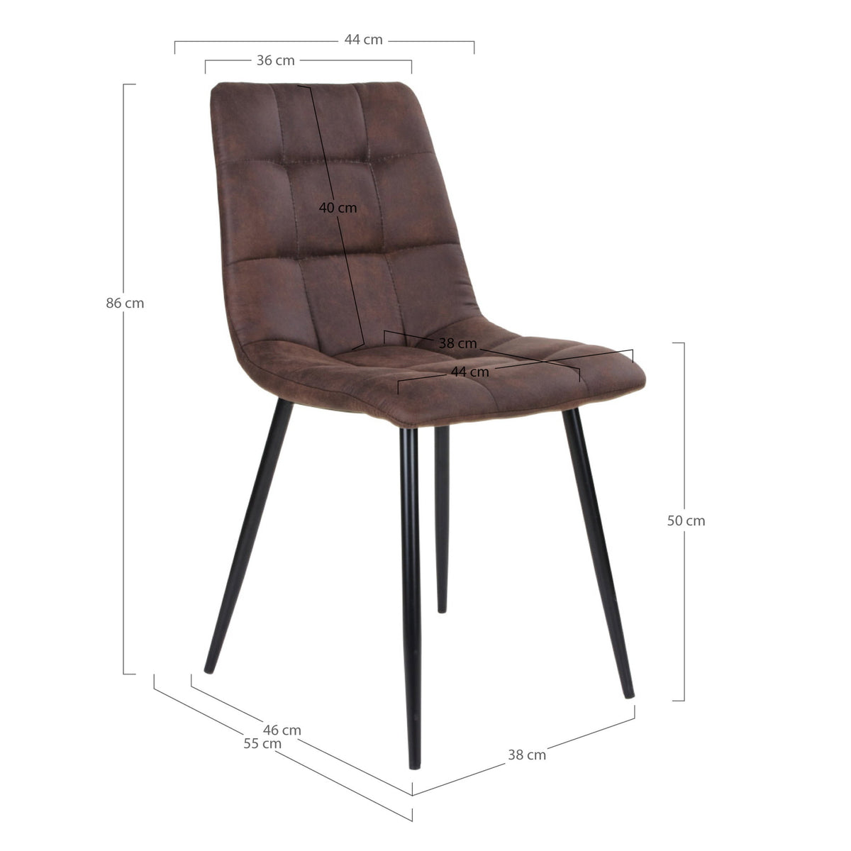 Middelfart Dining Chair – Dark Brown by House Nordic (Set of 2)