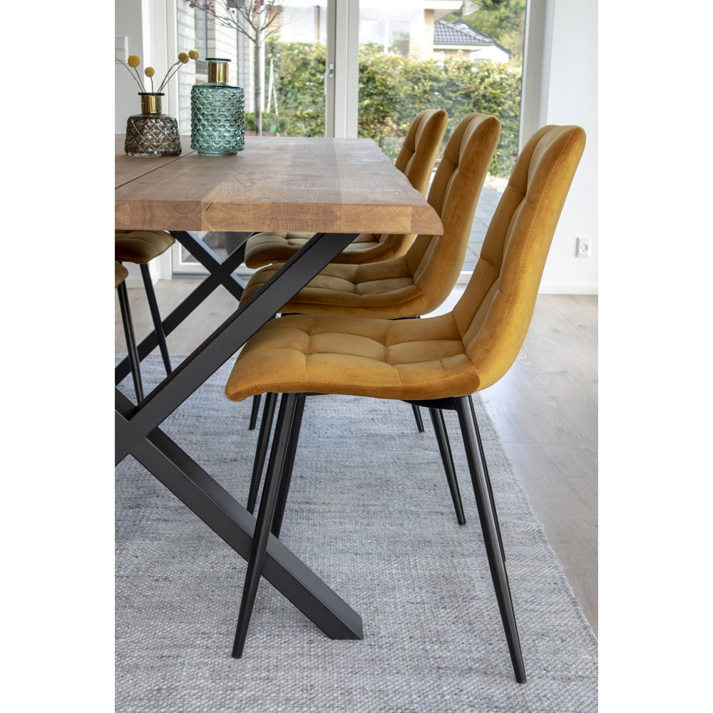 Middelfart Dining Chair – Mustard Yellow by House Nordic (Set of 2)