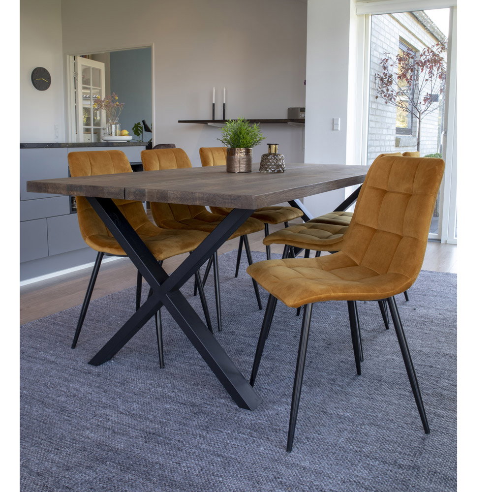 Middelfart Dining Chair – Mustard Yellow by House Nordic (Set of 2)