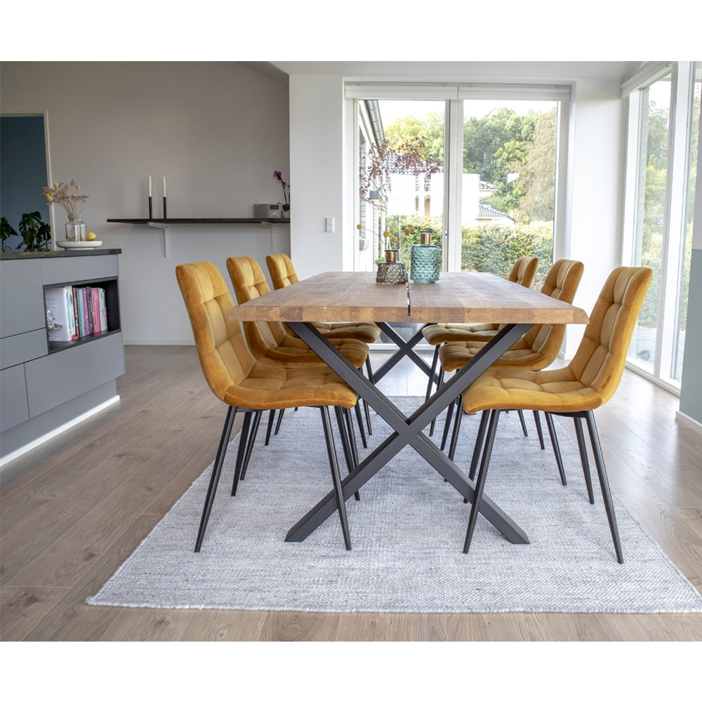 Middelfart Dining Chair – Mustard Yellow by House Nordic (Set of 2)