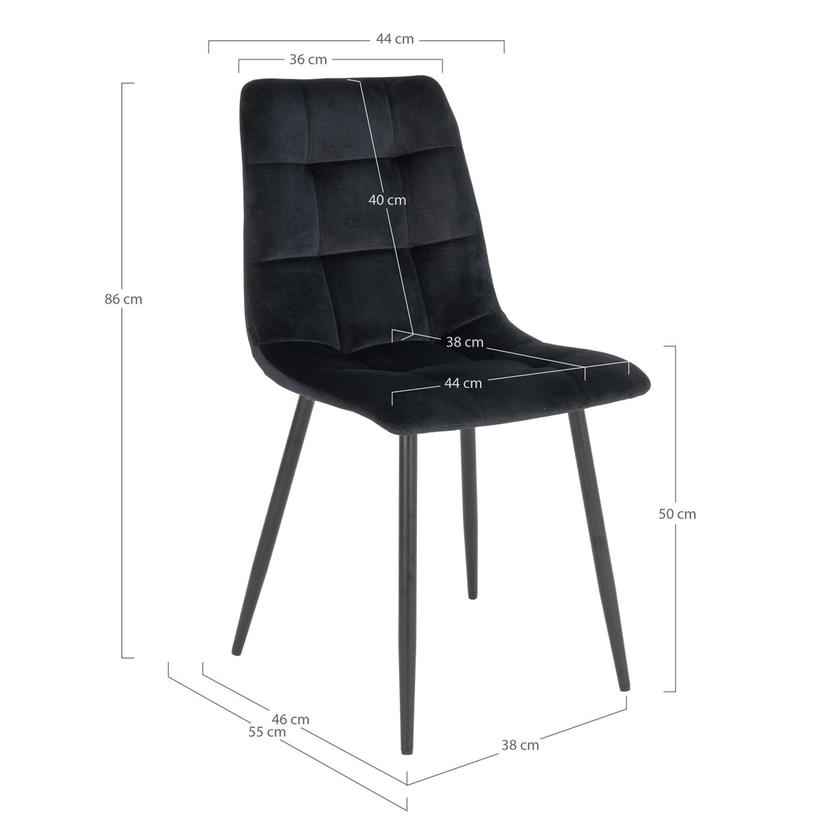 Middelfart Dining Chair – Black by House Nordic (Set of 2)