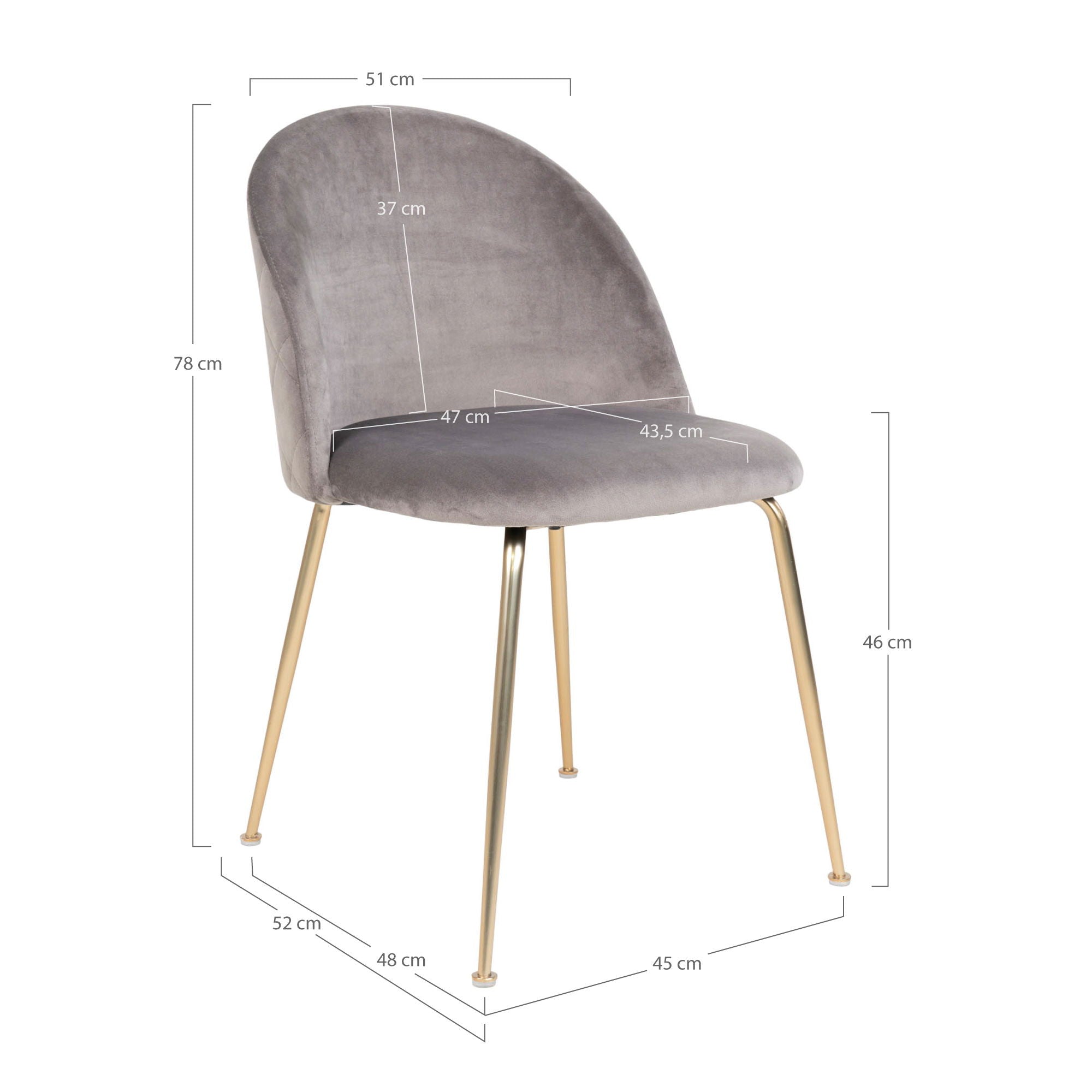 Geneve Dining Chair – Grey By House Nordic (Set of 2)