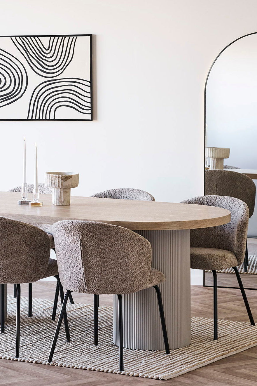 Safira Dining Chair – Beige Bouclé By House Nordic (set of 2)