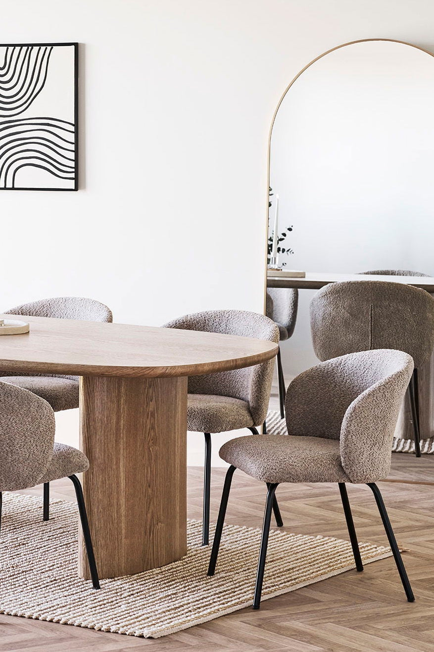 Safira Dining Chair – Beige Bouclé By House Nordic (set of 2)