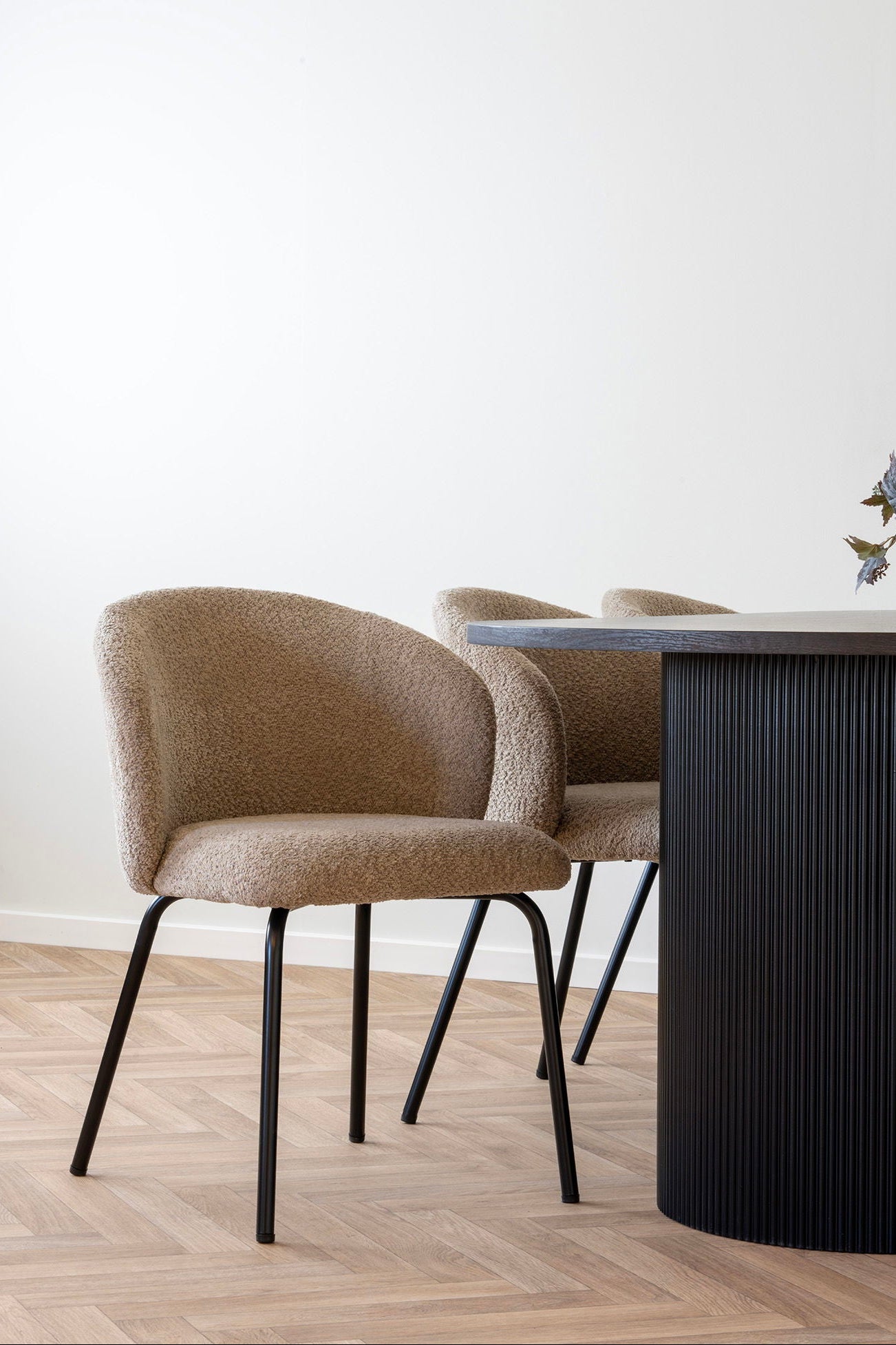 Safira Dining Chair – Beige Bouclé By House Nordic (set of 2)