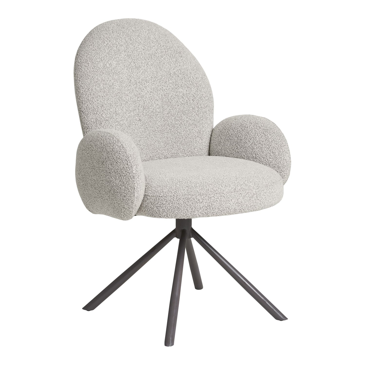 Lana Swivel Dining chair – Sand Bouclé By House Nordic