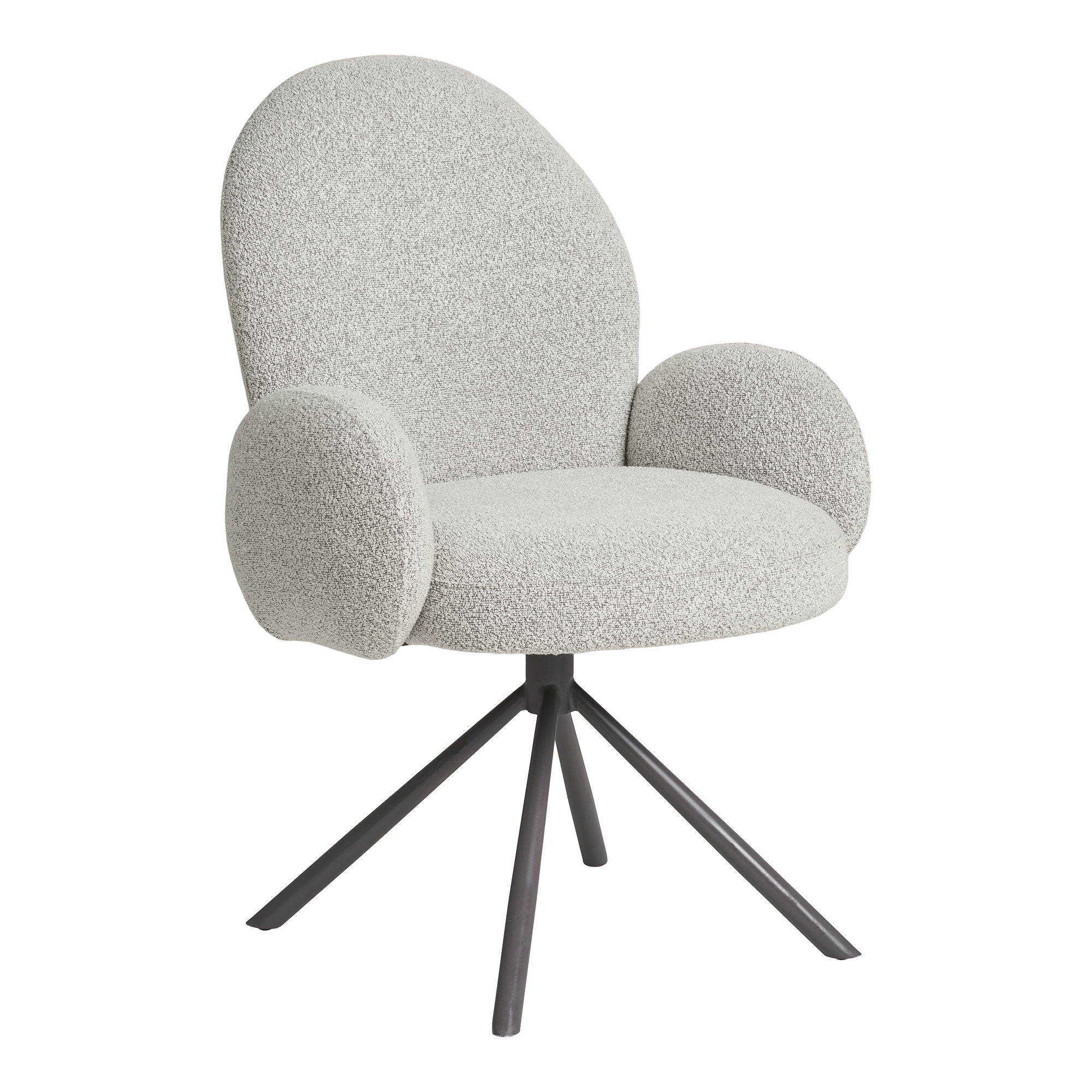 Lana Swivel Dining chair – Sand Bouclé By House Nordic