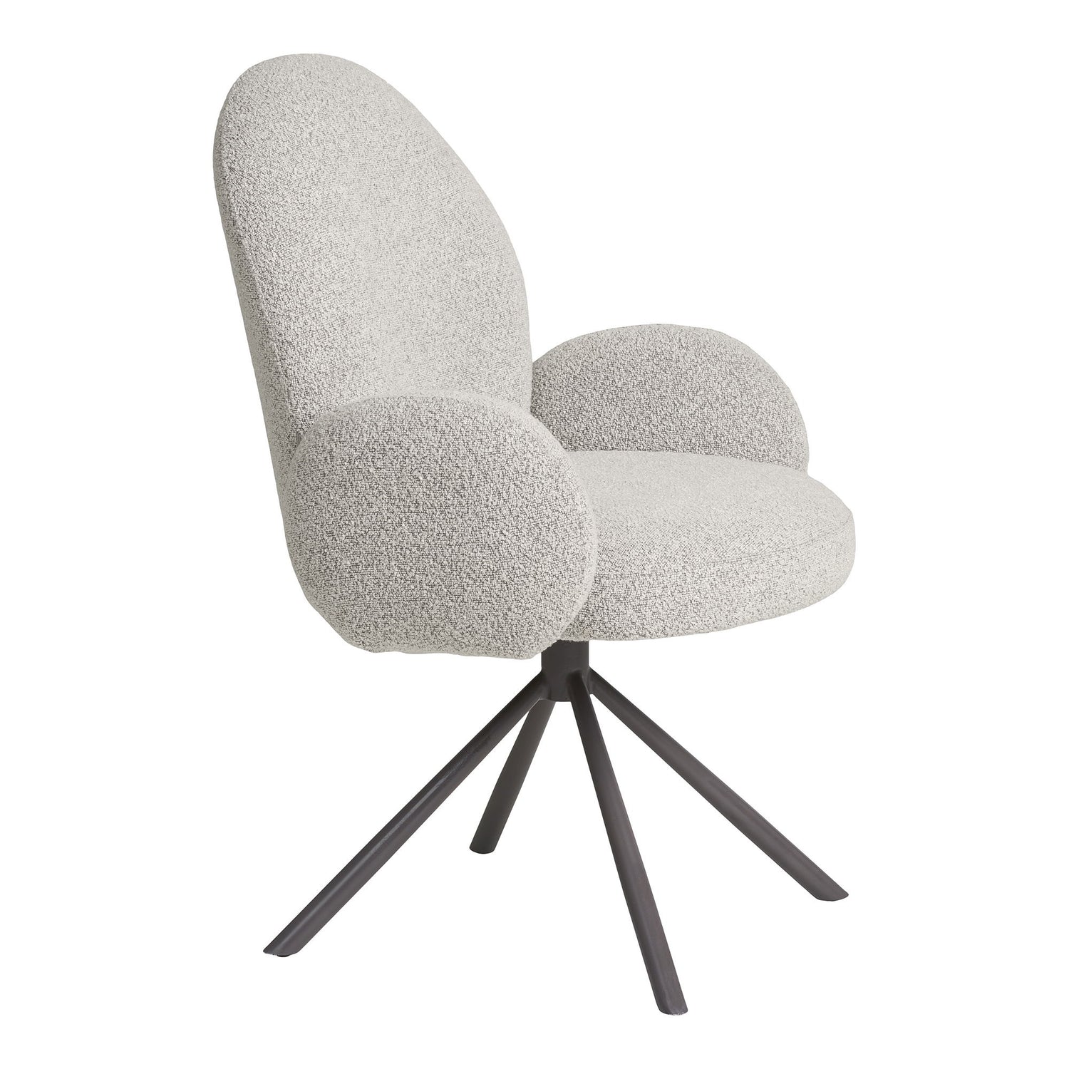 Lana Swivel Dining chair – Sand Bouclé By House Nordic