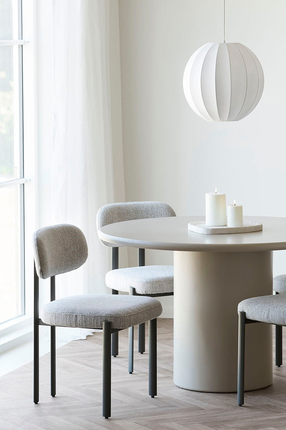 Royan Dining Chair – Light Grey By House Nordic (set of 2)