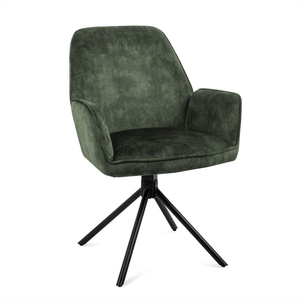 Noah dining chair in mango wood – front three-quarter view