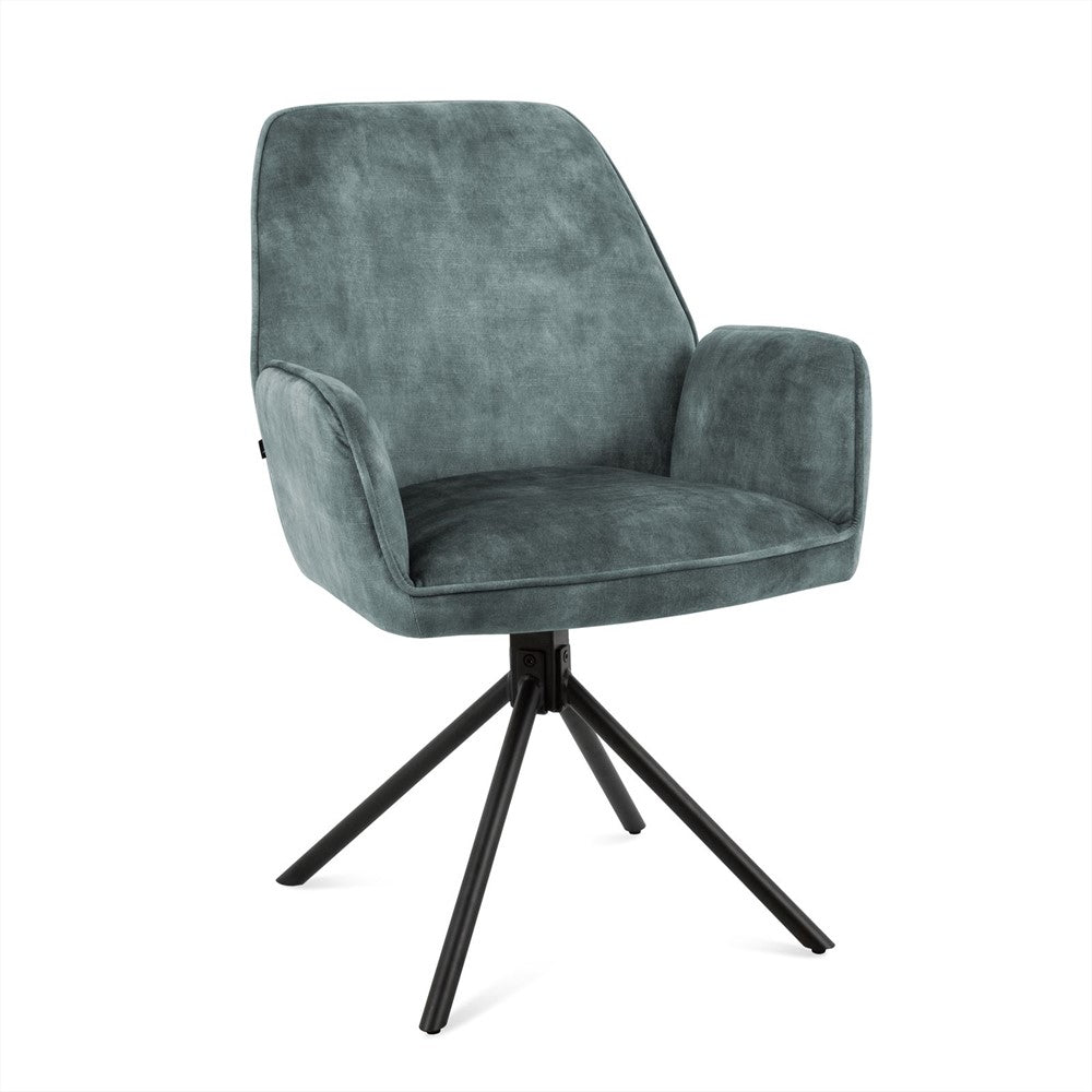 Noah dining chair in mango wood – front three-quarter view