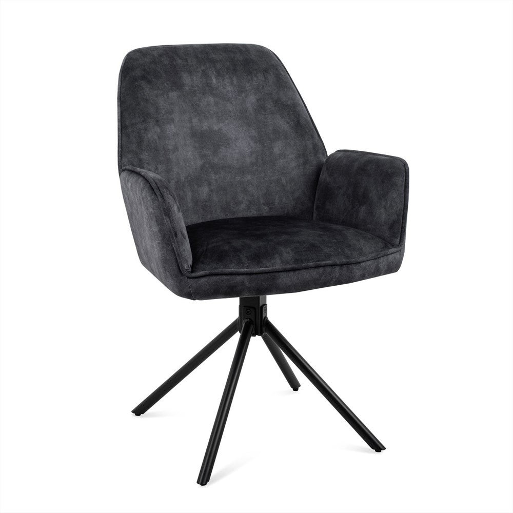 Noah dining chair in mango wood – front three-quarter view