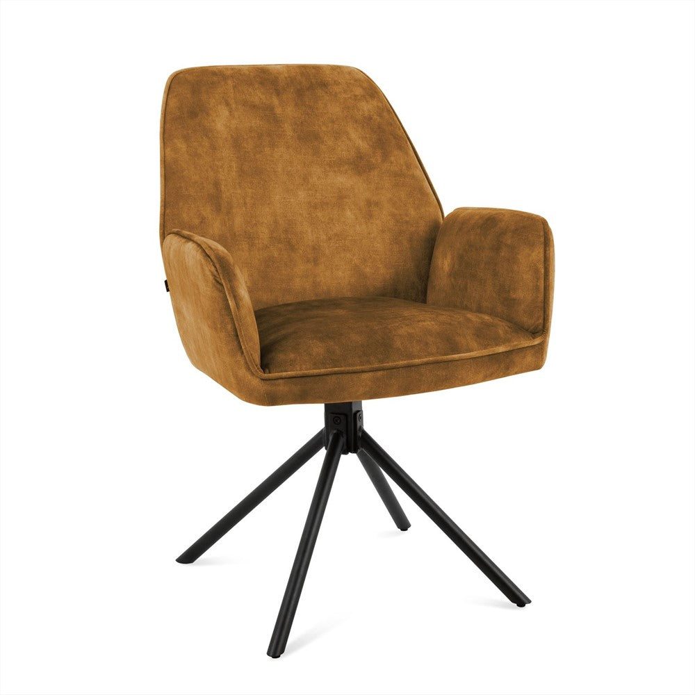 Noah dining chair in mango wood – front three-quarter view