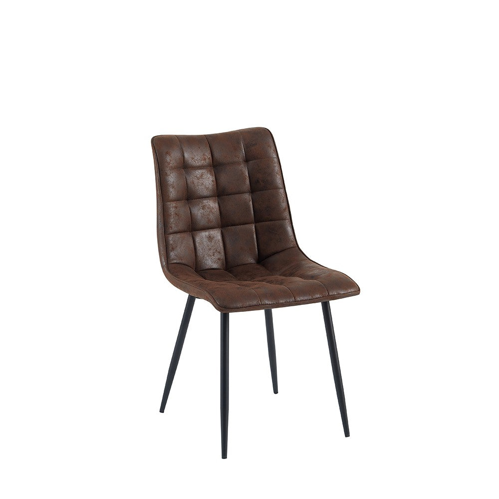 Lucille dining chair in mango wood – front three-quarter view