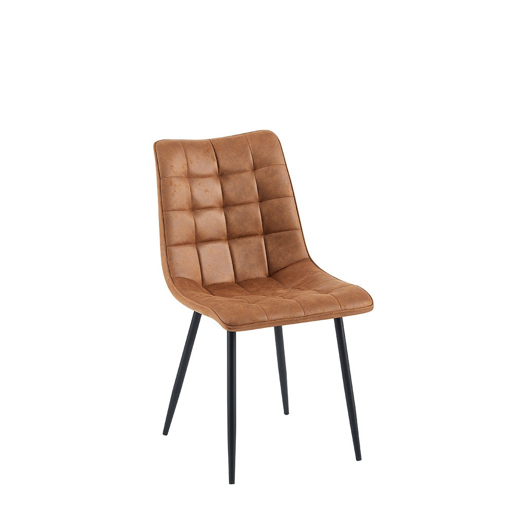 Lucille dining chair in mango wood – front three-quarter view