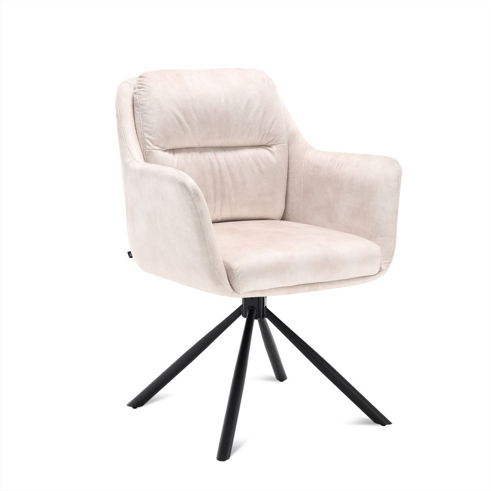 Talas dining chair in mango wood – front three-quarter view