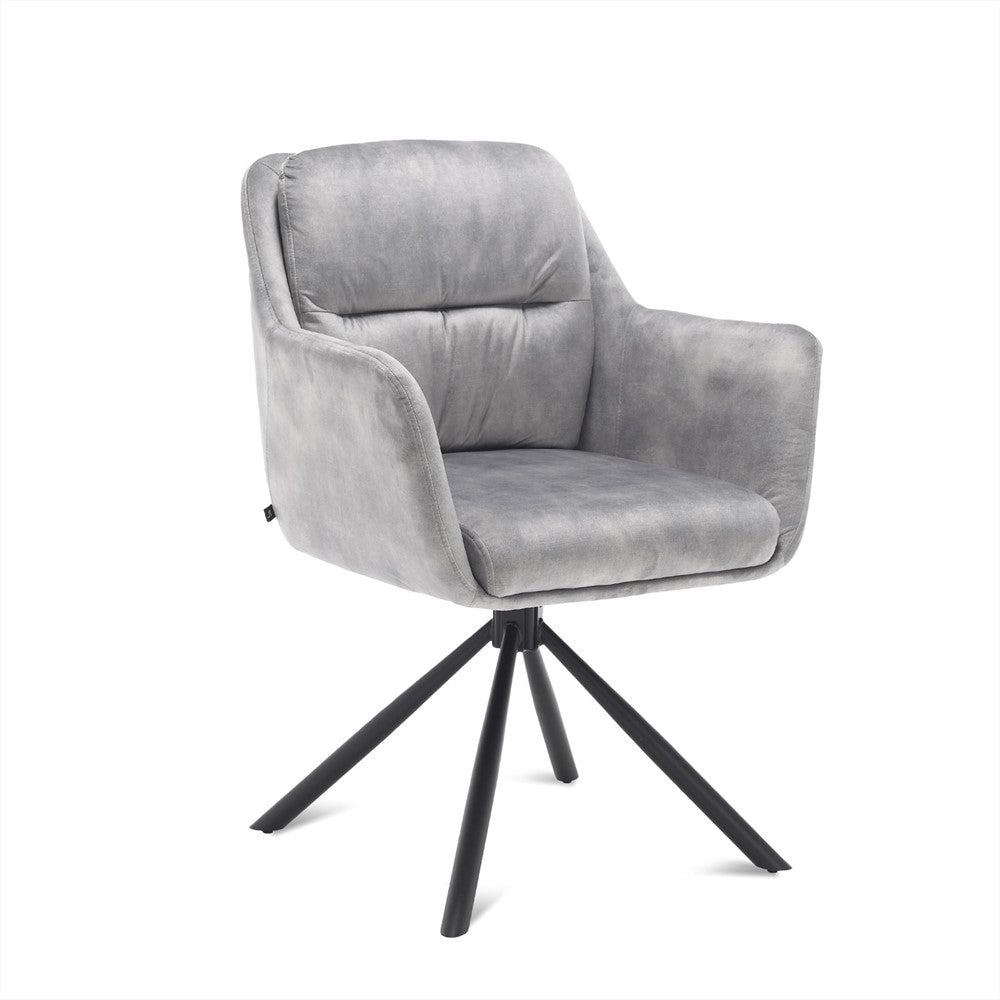 Talas dining chair in mango wood – front three-quarter view
