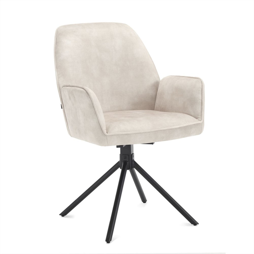 Noah dining chair in mango wood – front three-quarter view