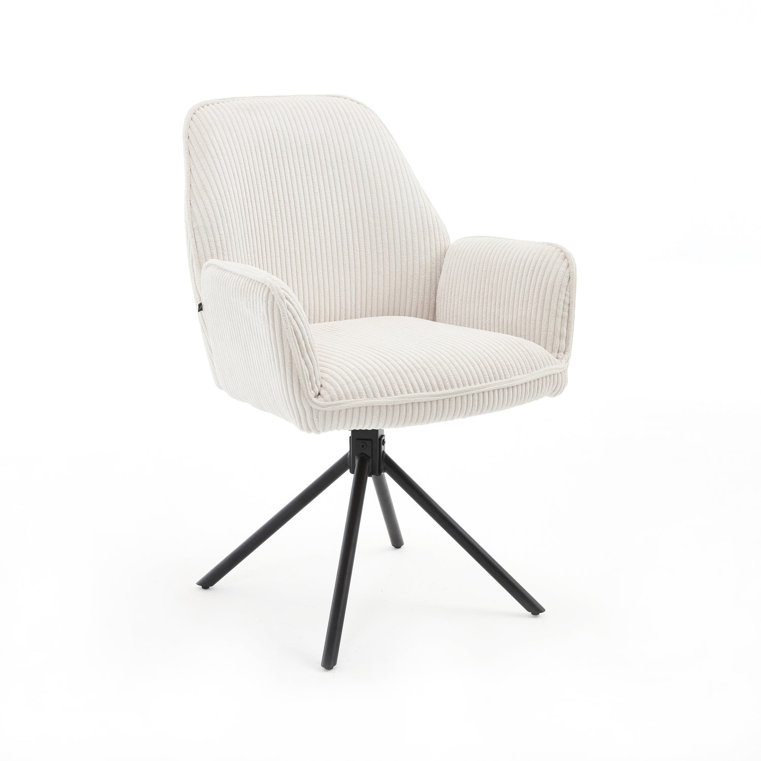 Noah dining chair in mango wood – front three-quarter view