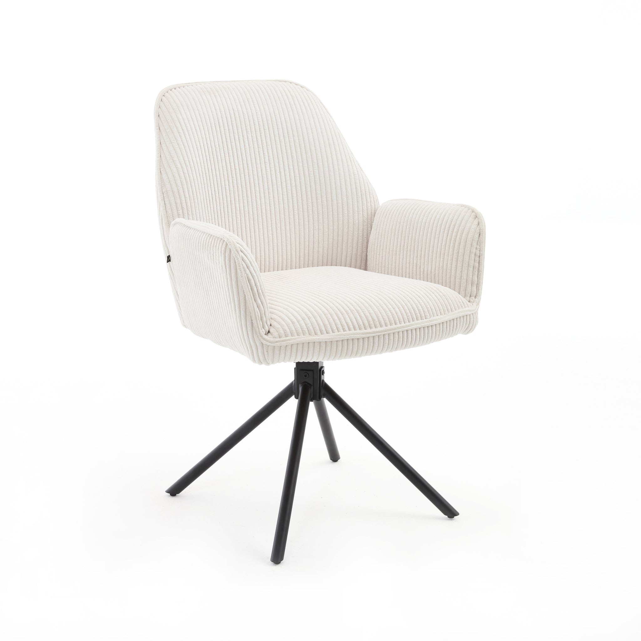 Noah dining chair in mango wood – front three-quarter view