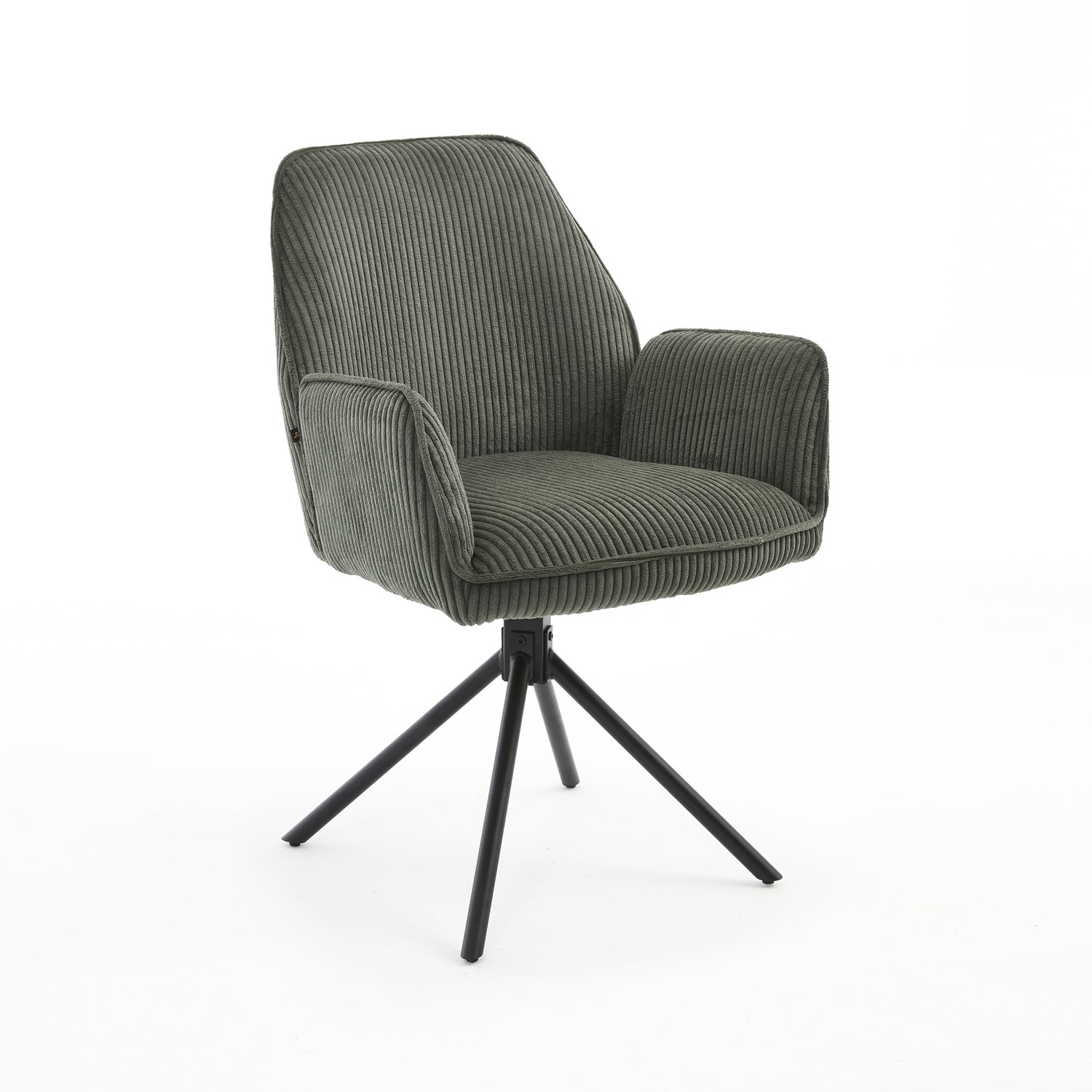 Noah dining chair in mango wood – front three-quarter view