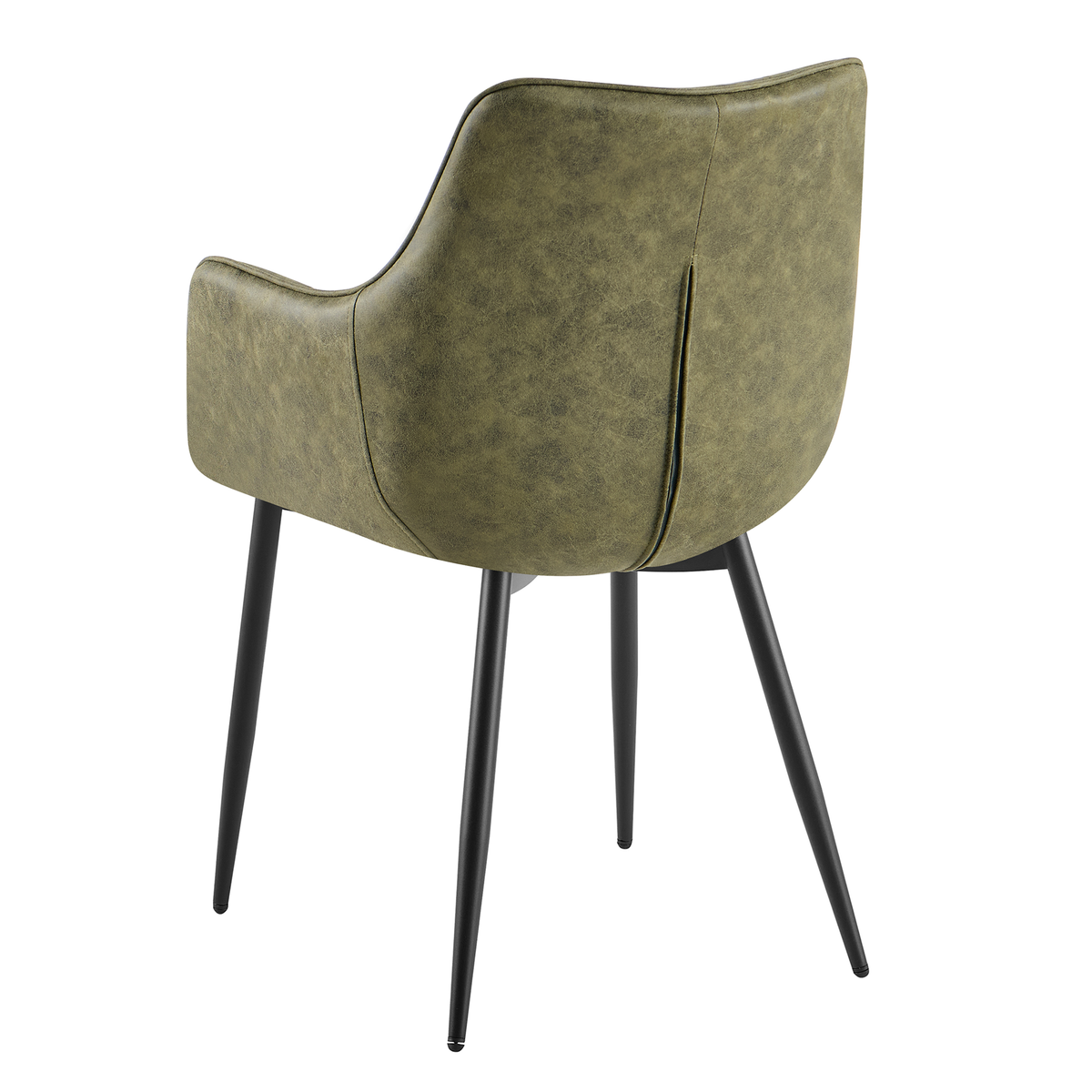 Lucille Dining Chair with Armrests – Army Green by Benoa