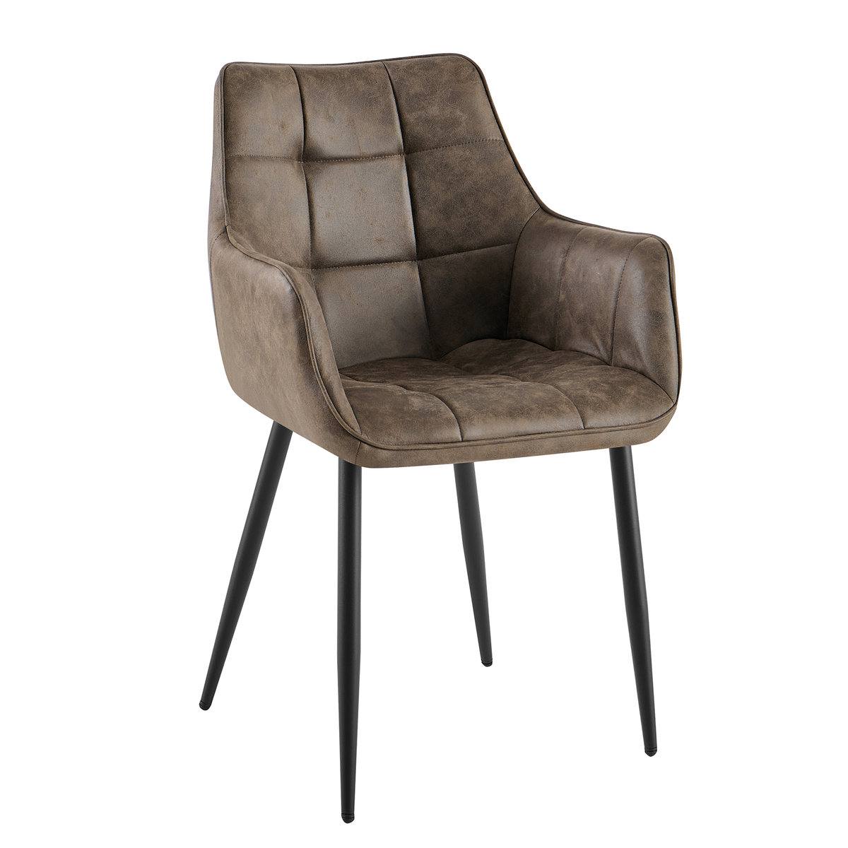 Lucille Dining Chair with Armrests – Light Brown by Benoa