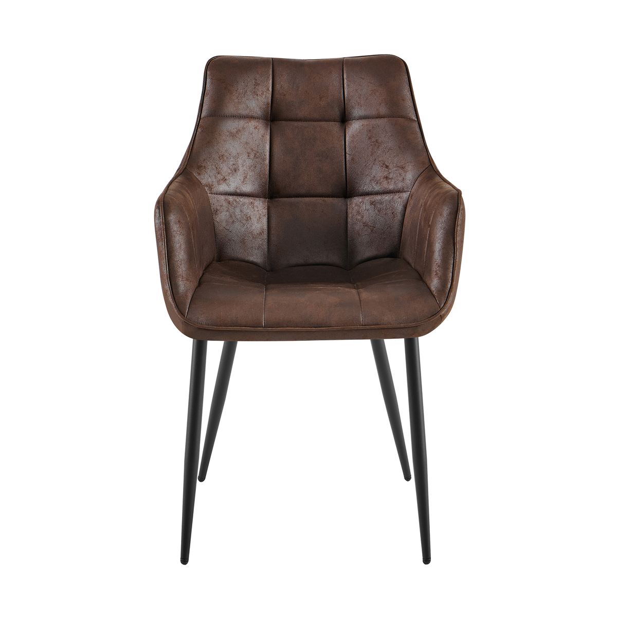 Lucille Dining Chair with Armrests – Dark Brown by Benoa