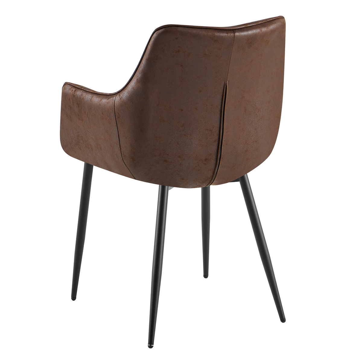 Lucille Dining Chair with Armrests – Dark Brown by Benoa