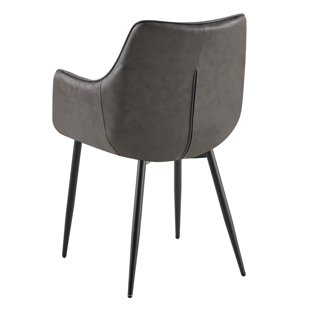 Lucille Dining Chair with Armrests – Anthracite by Benoa