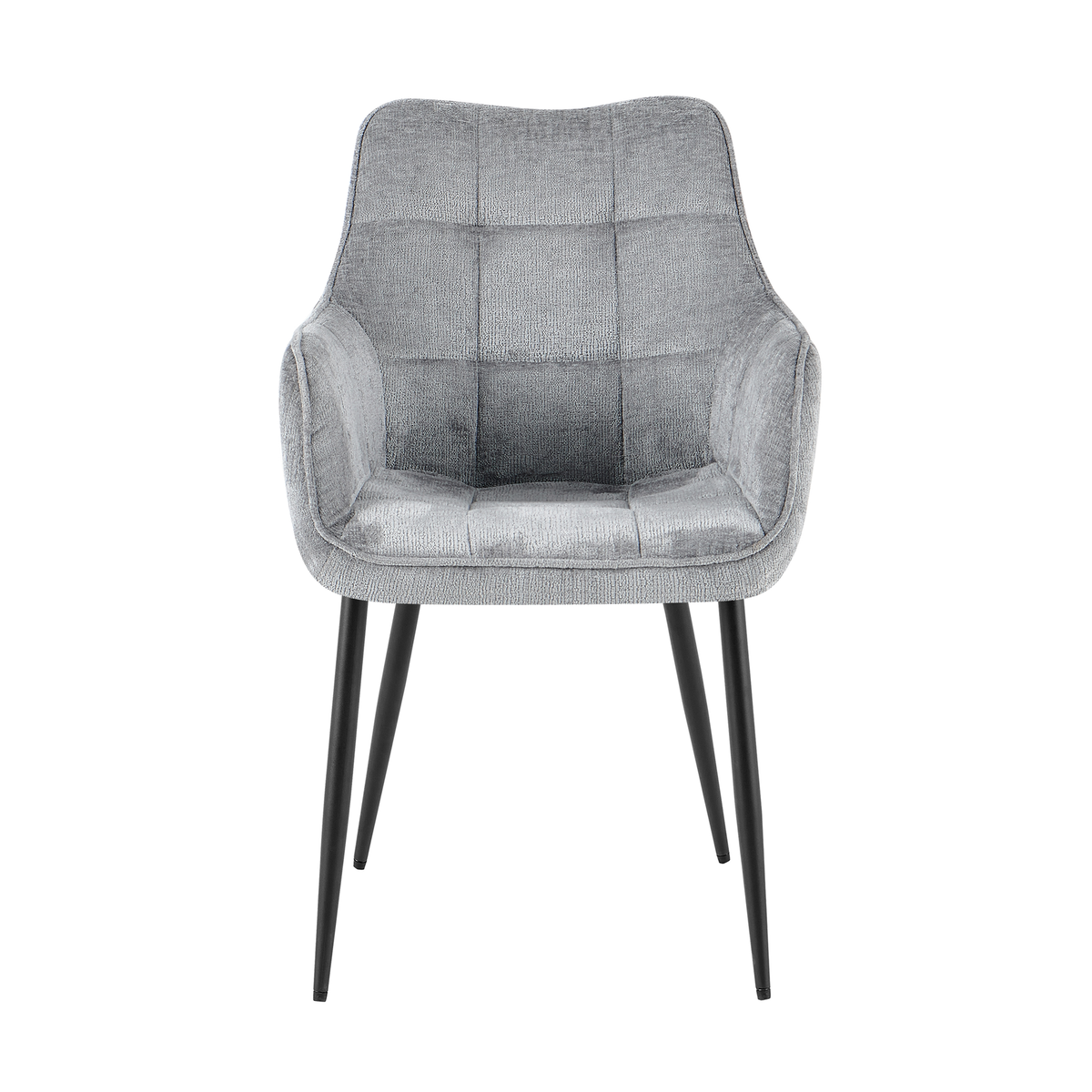 Lucille Dining Chair with Armrests – Grey by Benoa