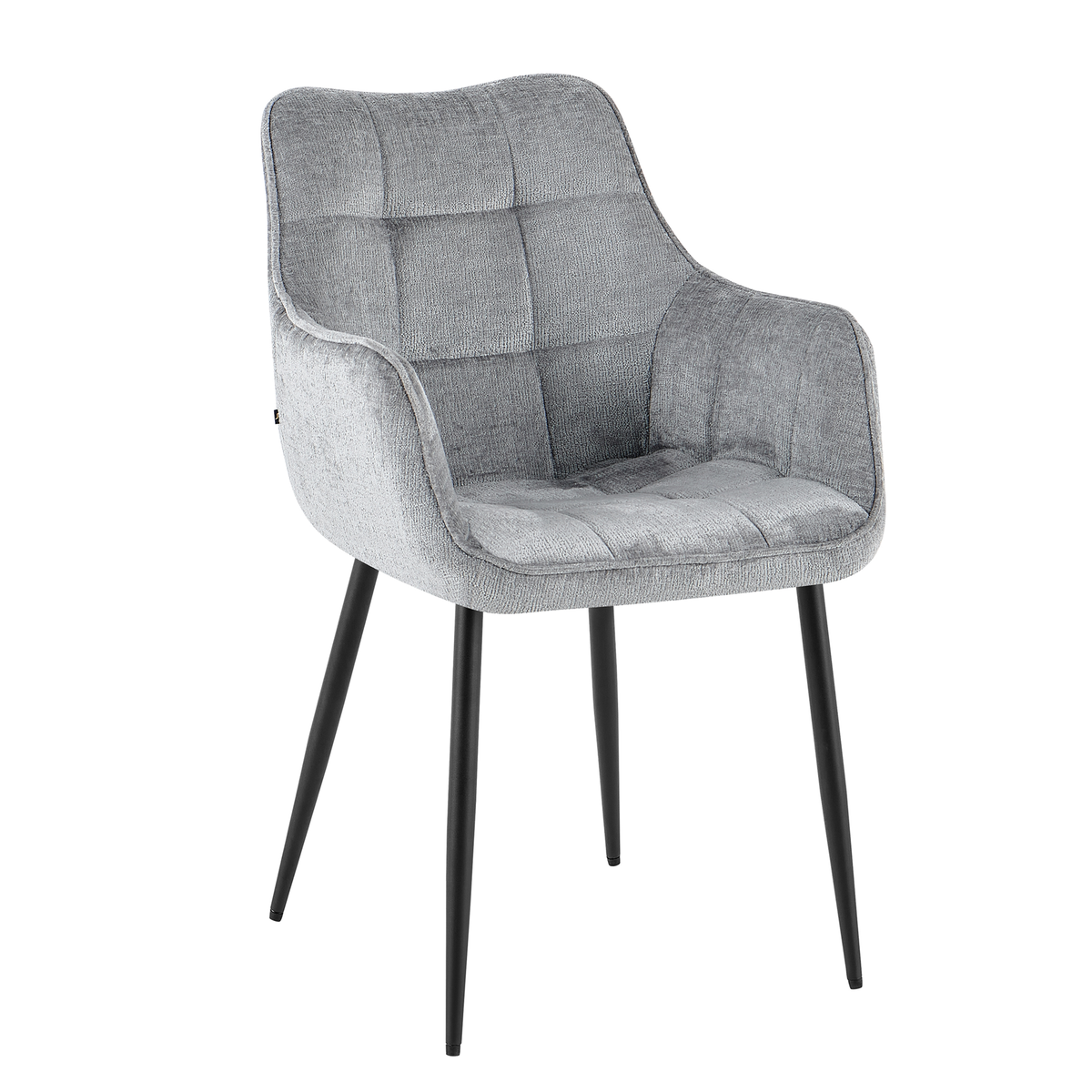 Lucille Dining Chair with Armrests – Grey by Benoa