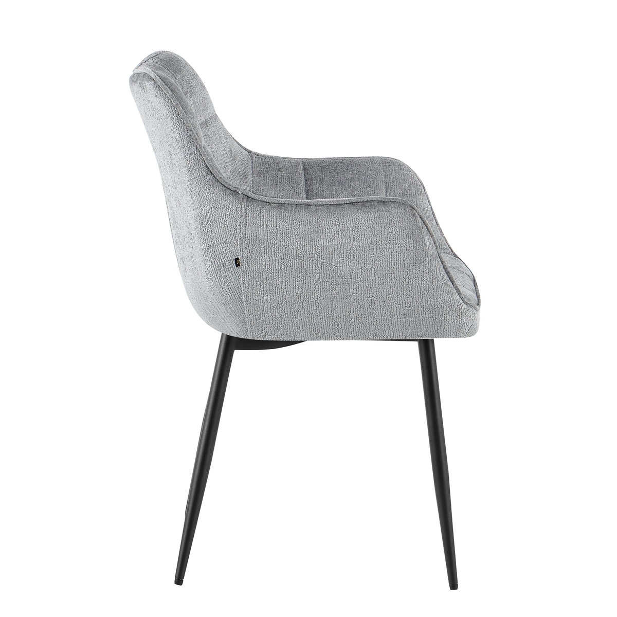 Lucille Dining Chair with Armrests – Grey by Benoa