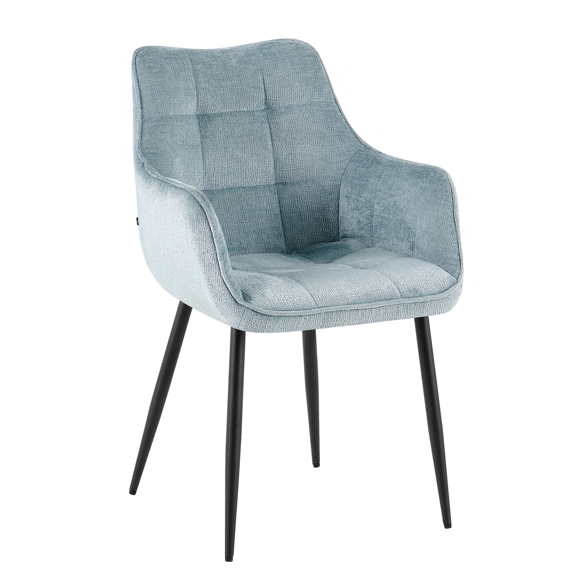 Lucille Dining Chair with Armrests – Light Blue by Benoa