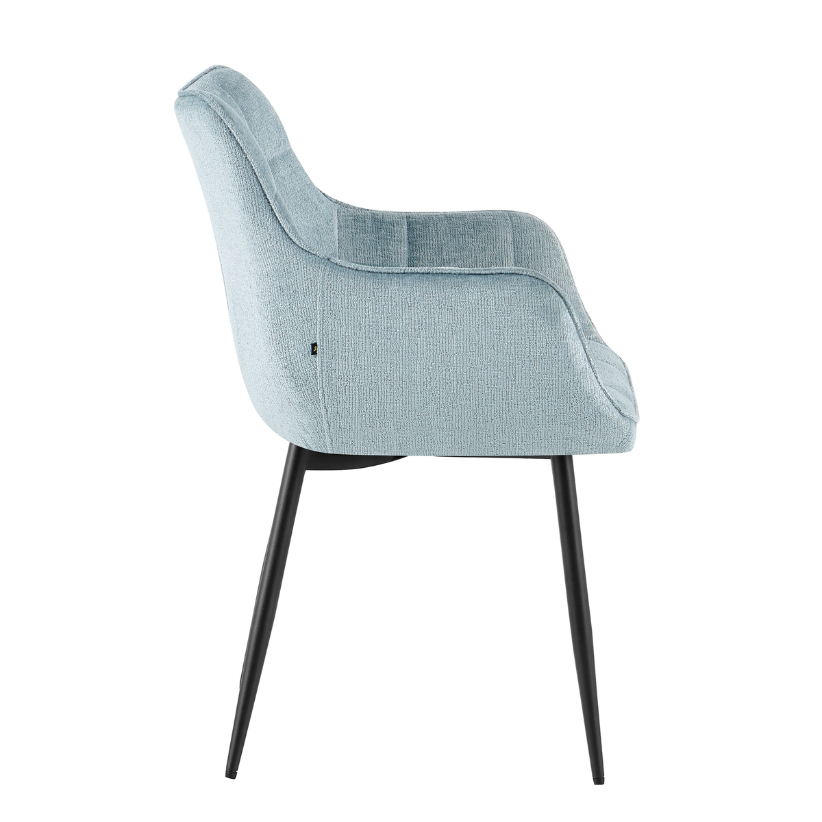Lucille Dining Chair with Armrests – Light Blue by Benoa