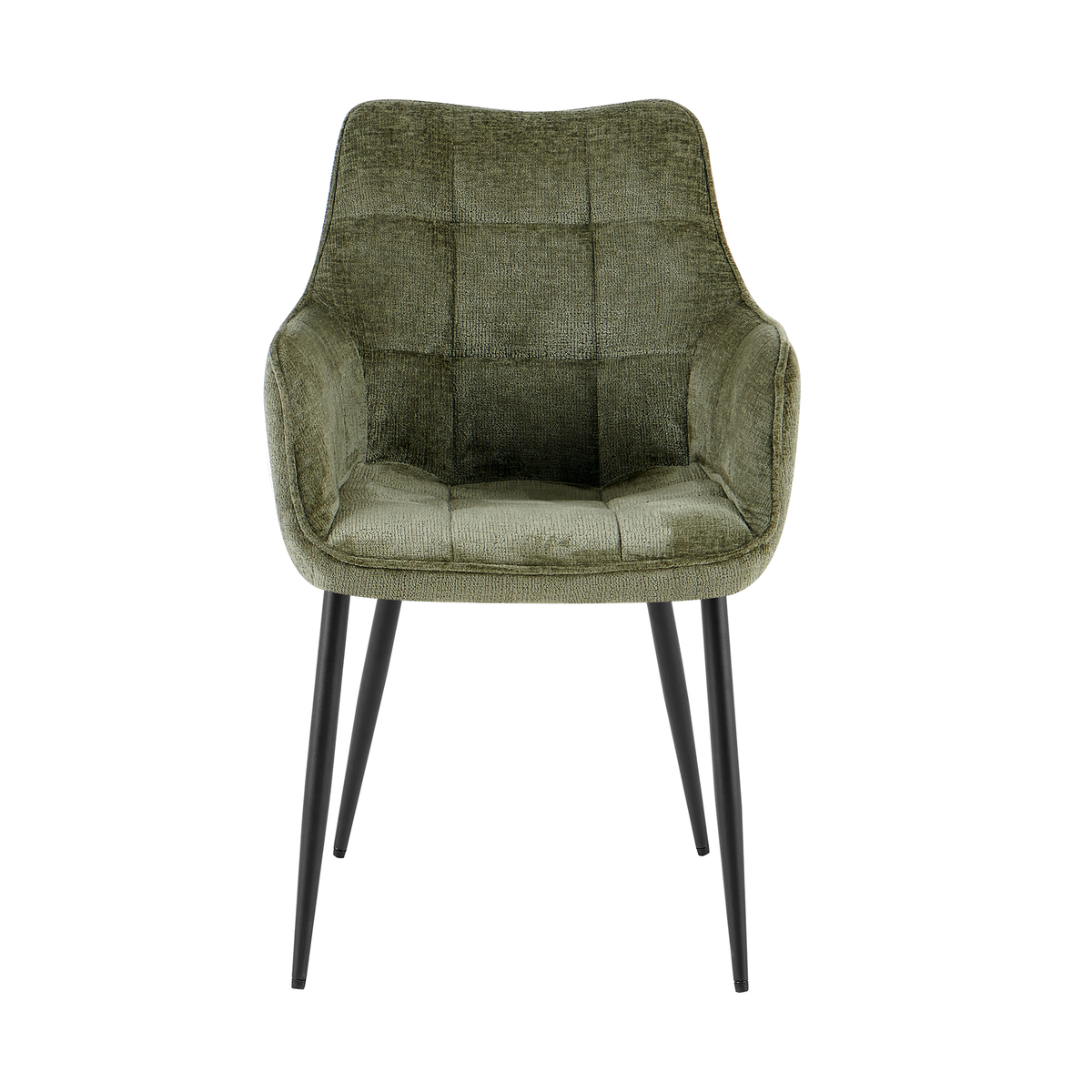 Lucille Dining Chair with Armrests – Green by Benoa