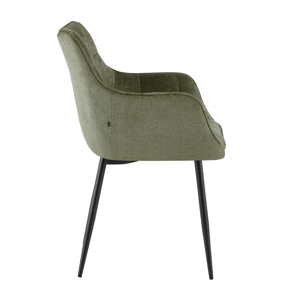 Lucille Dining Chair with Armrests – Green by Benoa
