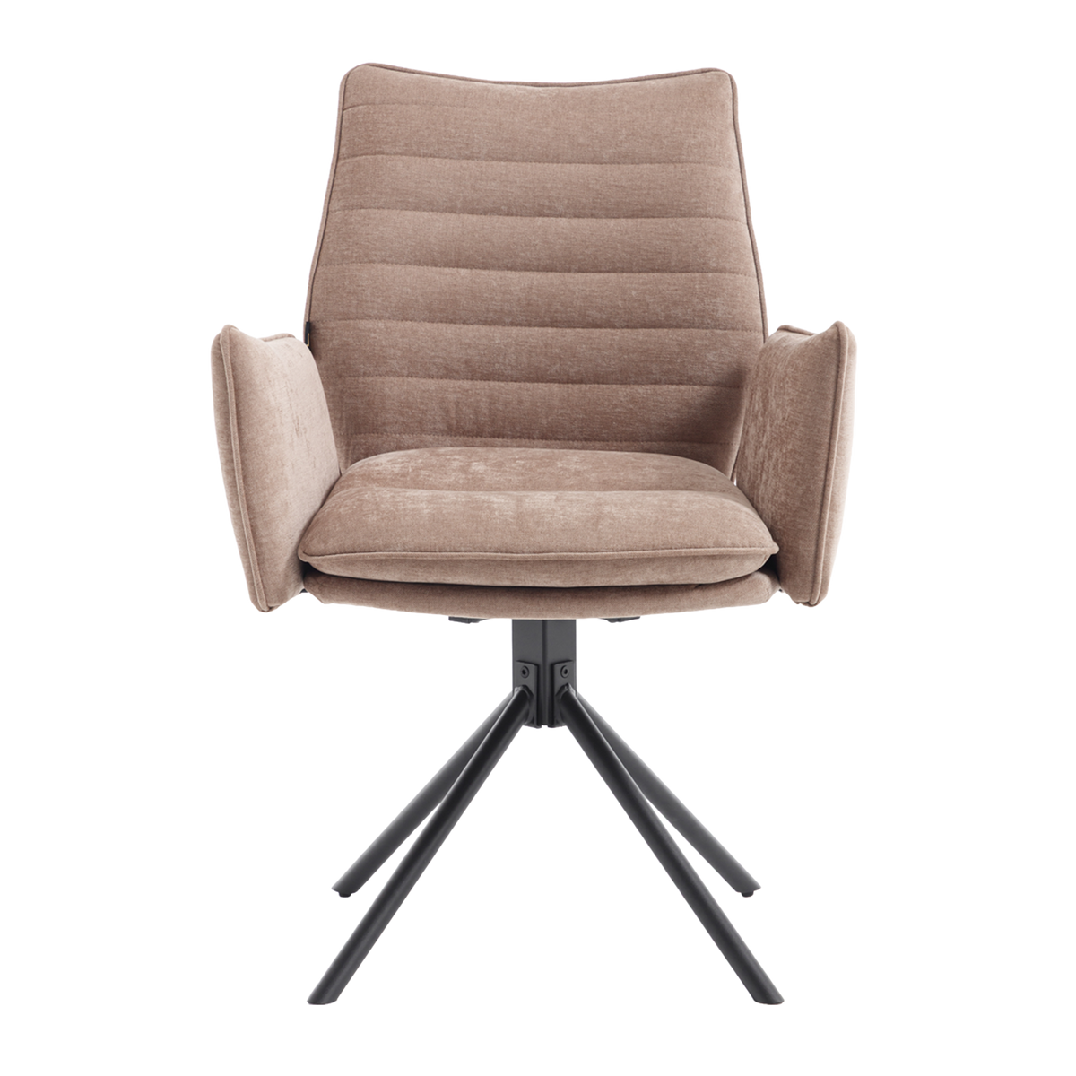 Tim Dining Chair with Armrests – Taupe, Maloy 34 by Benoa