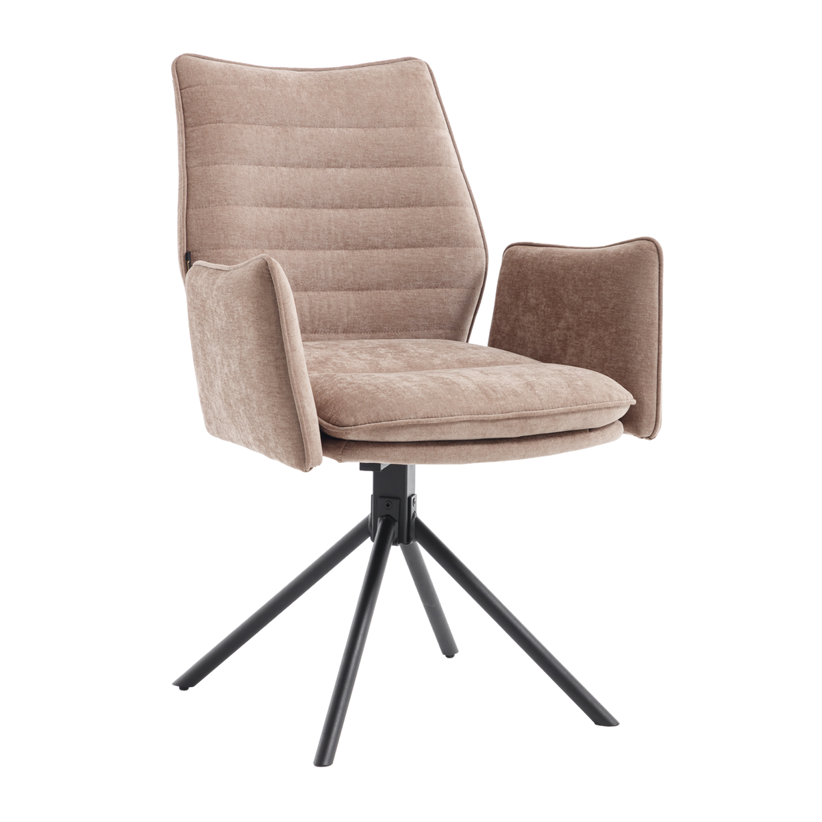 Tim Dining Chair with Armrests – Taupe, Maloy 34 by Benoa
