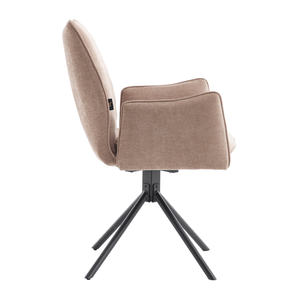 Tim Dining Chair with Armrests – Taupe, Maloy 34 by Benoa
