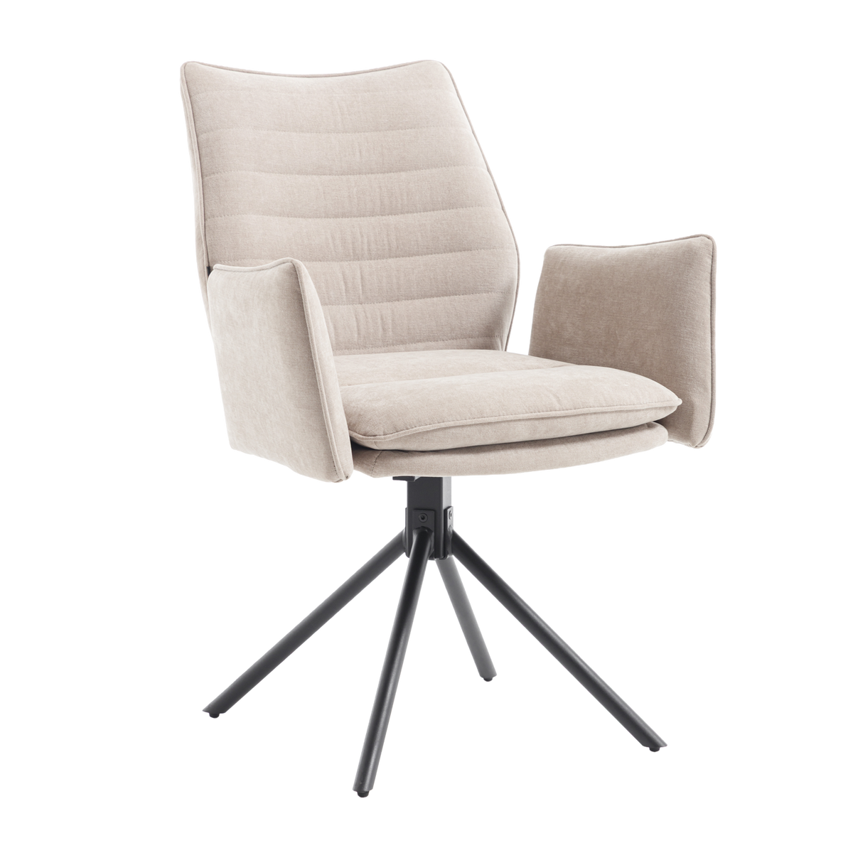 Tim Dining Chair with Armrests – Beige, Maloy 31 by Benoa