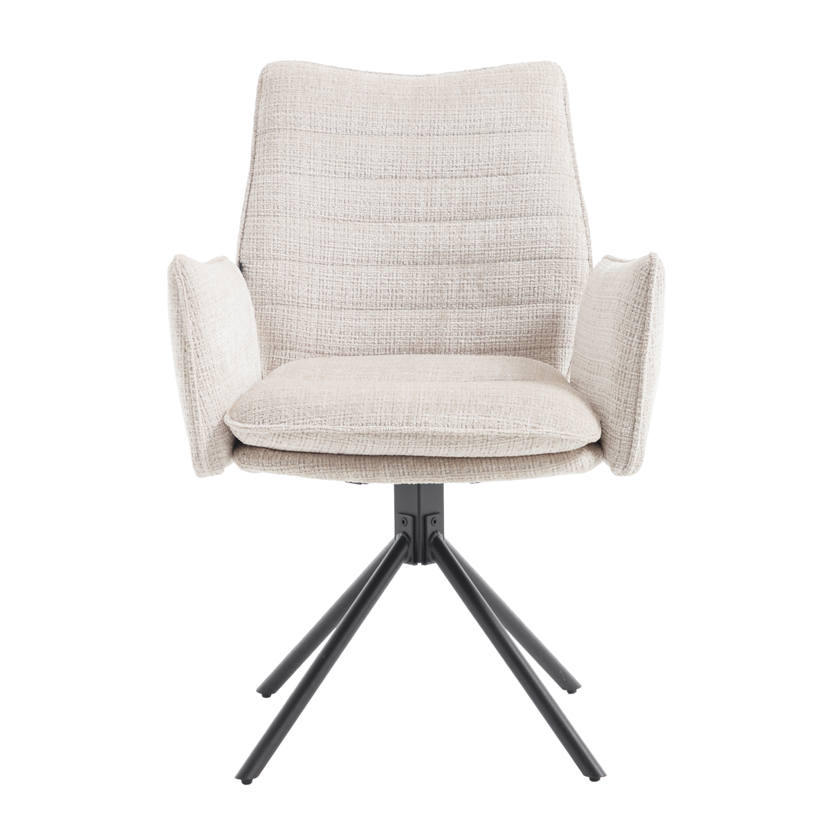 Tim Dining Chair with Armrests – Light Beige, Cremona 02 by Benoa