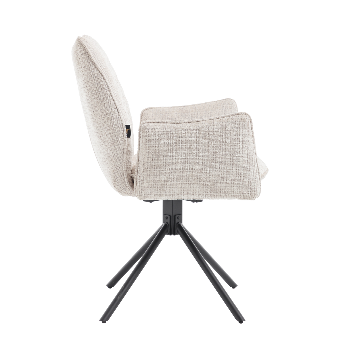 Tim Dining Chair with Armrests – Light Beige, Cremona 02 by Benoa