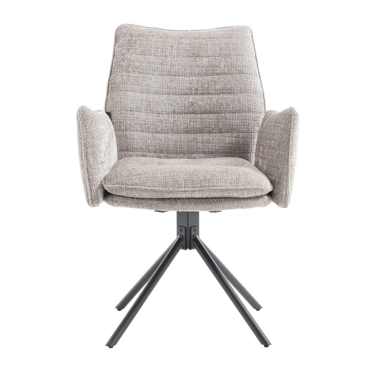 Tim Dining Chair with Armrests – Concrete Grey, Cremona 85 by Benoa