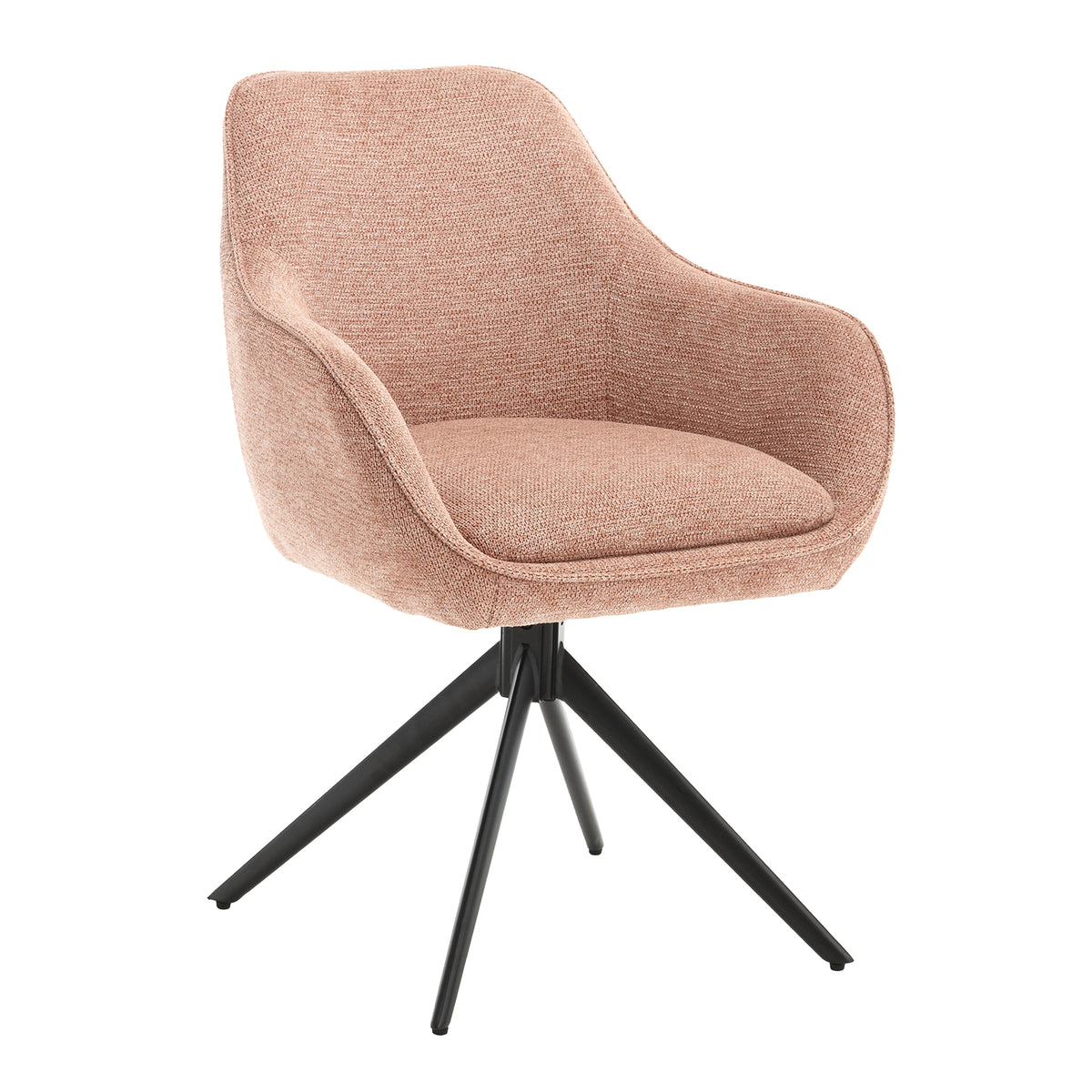 Thomas Swivel Dining Chair – Brique by Livingfurn (Set of 2)