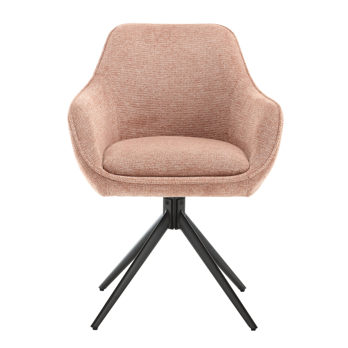 Thomas Swivel Dining Chair – Brique by Livingfurn (Set of 2)