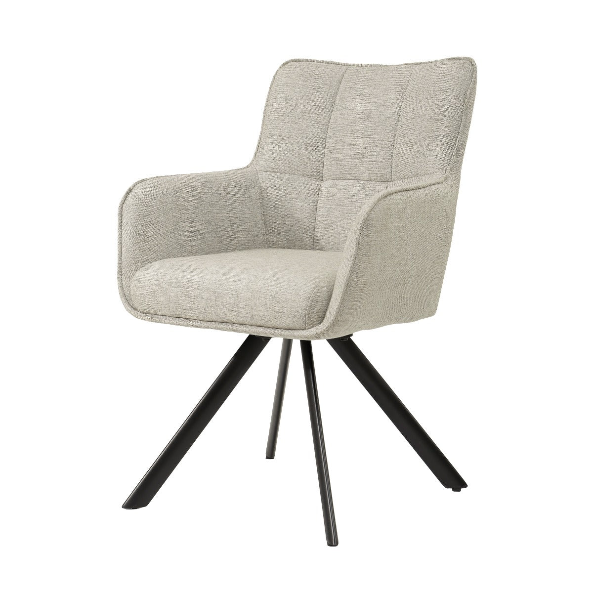 Tori Swivel Dining Chair – Sand by Livingfurn (Set of 2)