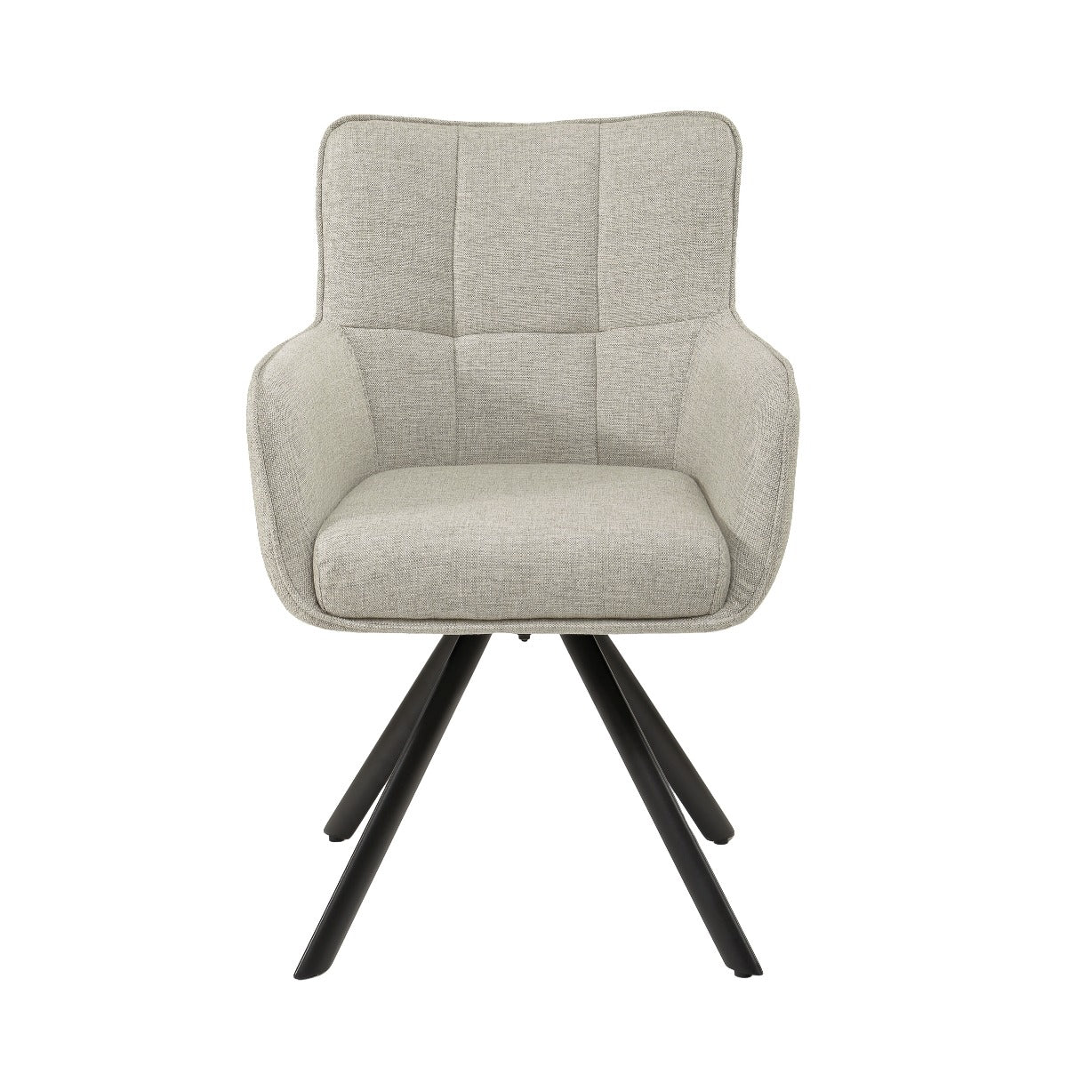 Tori Swivel Dining Chair – Sand by Livingfurn (Set of 2)