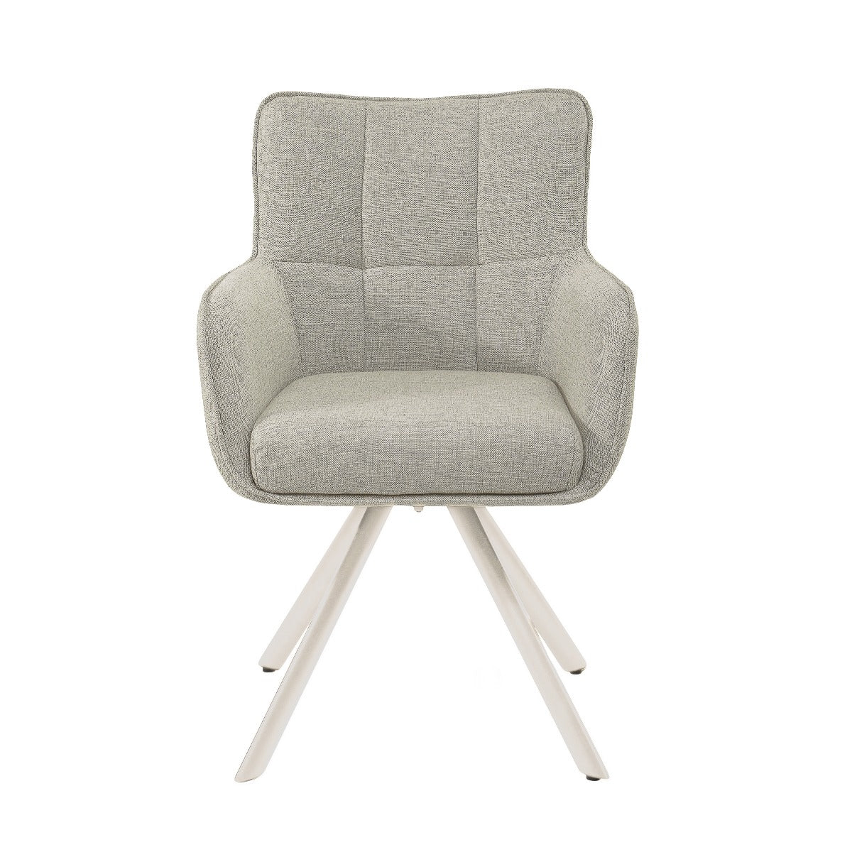 Tori Swivel Dining Chair – Sand Natural by Livingfurn (Set of 2)